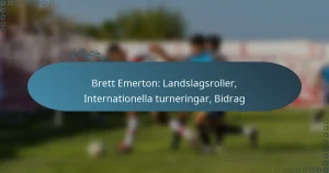 Read more about the article Brett Emerton: Landslagsroller, Internationella turneringar, Bidrag