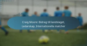 Read more about the article Craig Moore: Bidrag till landslaget, Ledarskap, Internationella matcher