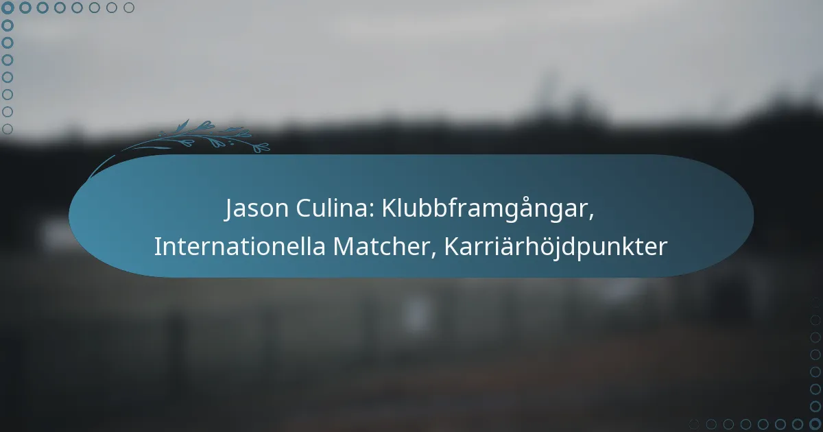 You are currently viewing Jason Culina: Klubbframgångar, Internationella Matcher, Karriärhöjdpunkter