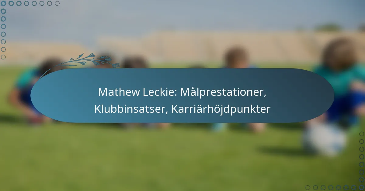 Read more about the article Mathew Leckie: Målprestationer, Klubbinsatser, Karriärhöjdpunkter