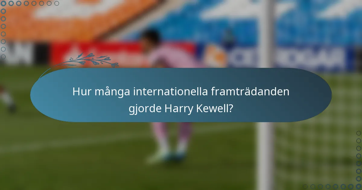 Hur många internationella framträdanden gjorde Harry Kewell?